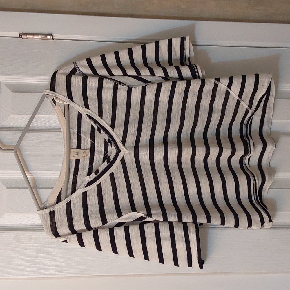 Striped V-Neck Women's Top